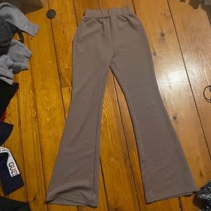 Brown flared yoga pants